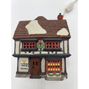 Department 56 Dickens Village Tutbury Printer 1990 Christmas House 5553-0